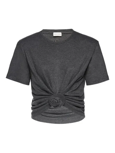 MAGDA BUTRYM KNOTTED FRONT T-SHIRT