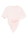 Magda Butrym Knotted Front T-shirt In Pink