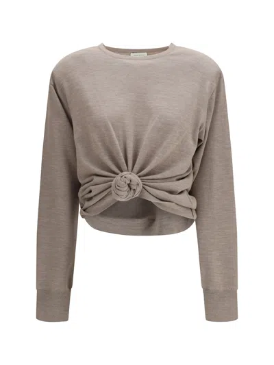 Magda Butrym Knotted Longsleeve In Brown
