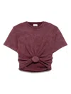 Magda Butrym Cropped Cotton-blend T-shirt In Multi
