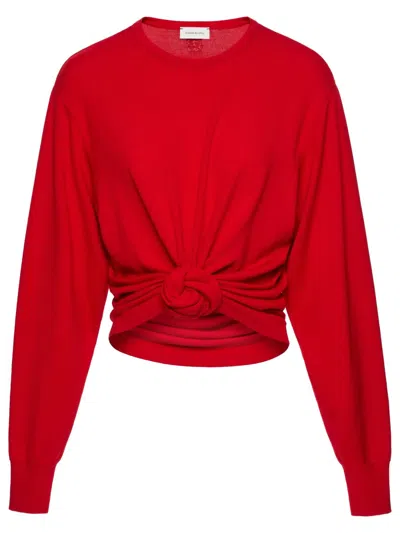 Magda Butrym Maglia Con Nodo In Red