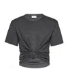 Magda Butrym Knotted Front T-shirt In Black