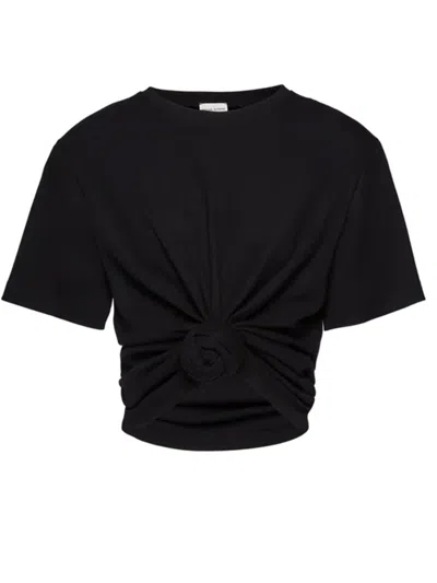 Magda Butrym Knotted T Shirt In Black