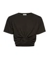 Magda Butrym Rose-accent Short-sleeve T-shirt In Brown