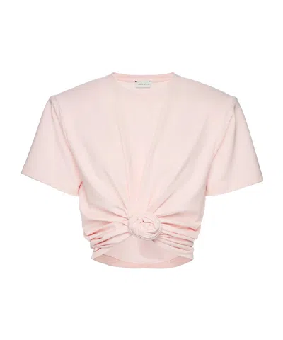 Magda Butrym Knotted T-shirt In Pink