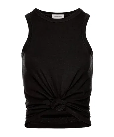 Magda Butrym Knotted Tank Top In Black