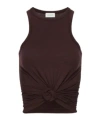 Magda Butrym Tank Top With Knot In Brown