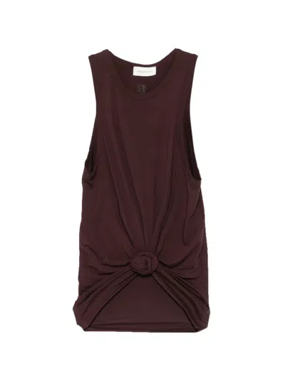 Magda Butrym Knotted Tank Top In Brown