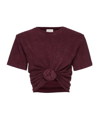 Magda Butrym Knotted Tank Top In Burgundy