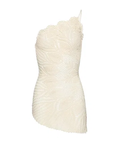 MAGDA BUTRYM MAGDA BUTRYM LACE CROCHET ONE SHOULDER DRESS