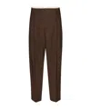 Magda Butrym Lace-detail Tapered Trousers In Brown