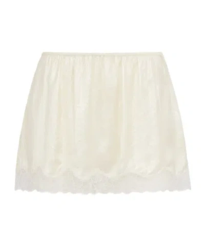 Magda Butrym Lace Hem Skirt In Gold