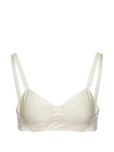 Magda Butrym Lace Insert Bra In White