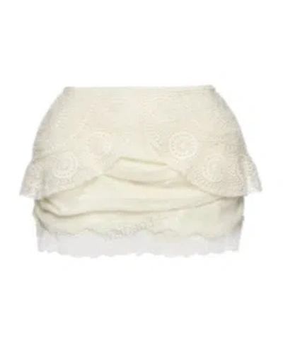 Magda Butrym Lace Midi Skirt In White
