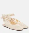 Magda Butrym Lace Slingback Flats In White