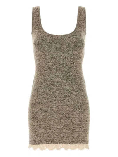 MAGDA BUTRYM LACE-TRIMMED KNITTED DRESS
