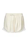 Magda Butrym Lace-trimmed Shorts In White