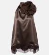 Magda Butrym Sleeveless Lace Ruffle Top Open Back In Brown