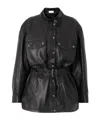 Magda Butrym Lace-up Leather Jacket In Black