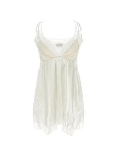 Magda Butrym Lace-trim Asymmetrical Top In Neutral