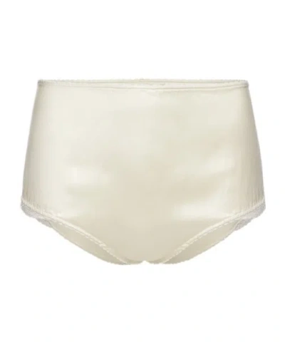Magda Butrym Lace-trim Panties In Cream In White