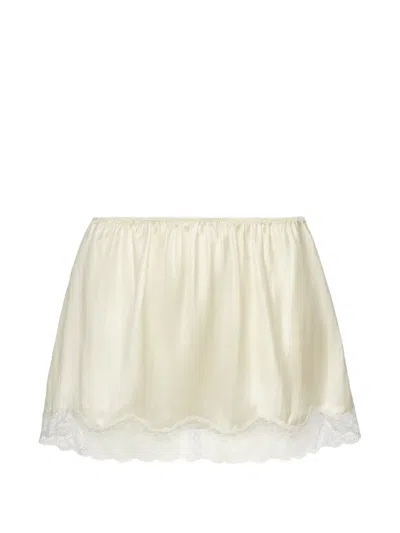 Magda Butrym Lace-trim Skirt In White