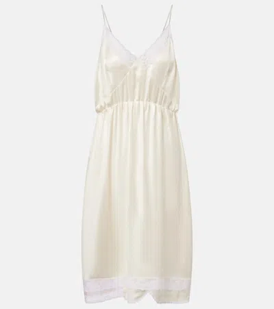 Magda Butrym Lace-trimmed Slip Dress In White
