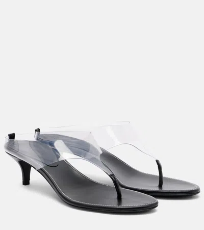 Magda Butrym Leather And Pvc Thong Sandals In Black