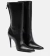 Magda Butrym Black Leather Pointed Tall Boots In Black