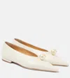 Magda Butrym Leather Ballet Flats In Cream