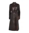 Magda Butrym Double-breasted Leather Coat In Brown