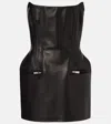 Magda Butrym Strapless Fitted Silhouette Dress With Zipper Accents