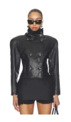 Magda Butrym Leather 04 Jacket In Yellow