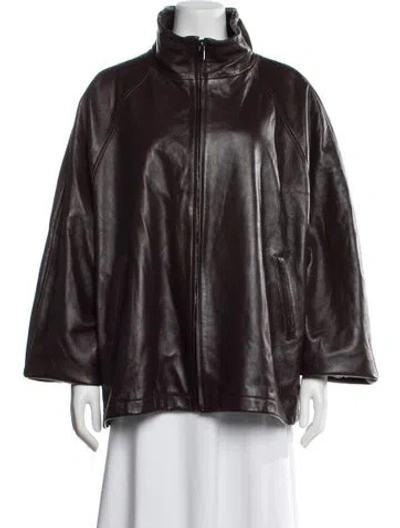 Pre-owned Magda Butrym Leather Jacket W/ Tags In Multi