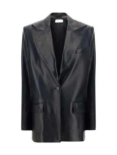 Magda Butrym Leather Jackets In Black