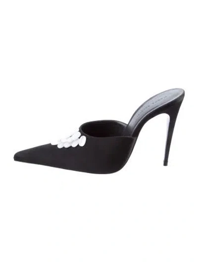 Pre-owned Magda Butrym Leather Mules In Black