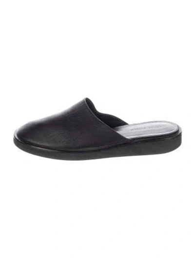 Pre-owned Magda Butrym Leather Mules In Black