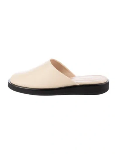 Pre-owned Magda Butrym Leather Mules In Black/neutrals