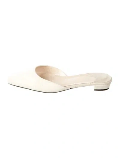 Pre-owned Magda Butrym Leather Mules In Neutrals