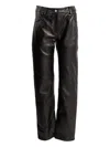 Magda Butrym Leather Straight-leg Pants In Black