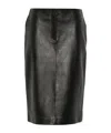 Magda Butrym Leather Pencil Skirt In Black