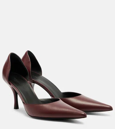 Magda Butrym Leather Pumps In Burgundy