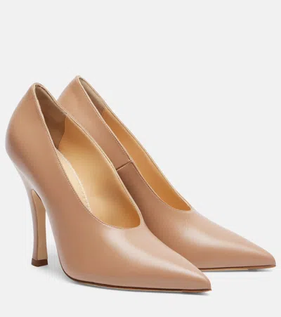 Magda Butrym Leather Pumps In Neutral