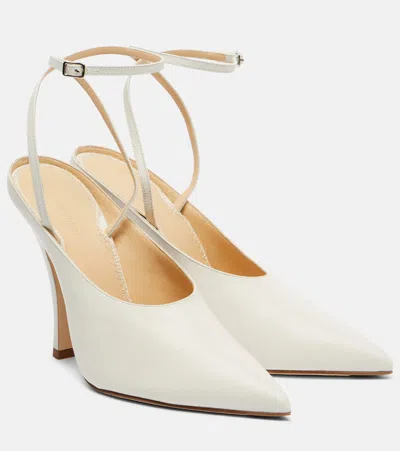 Magda Butrym Leather Pumps In White