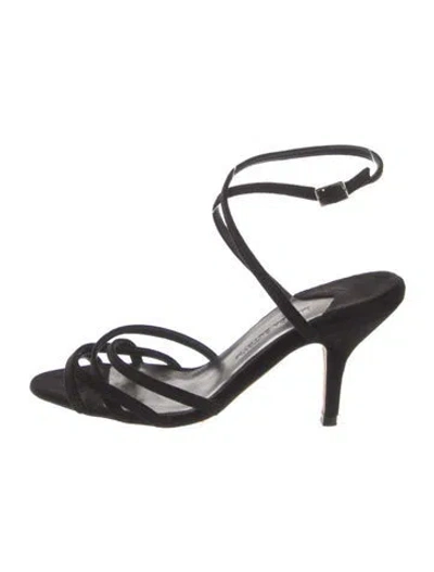 Pre-owned Magda Butrym Leather Sandals In Black