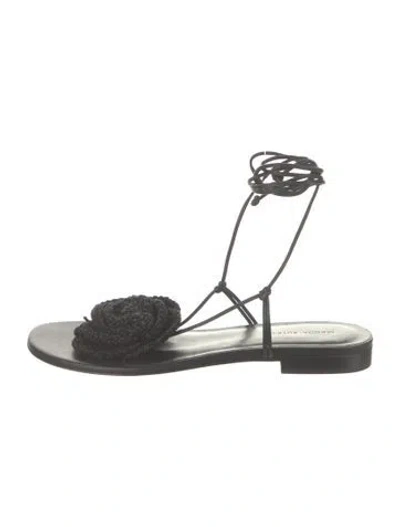 Pre-owned Magda Butrym Leather Sandals In Black