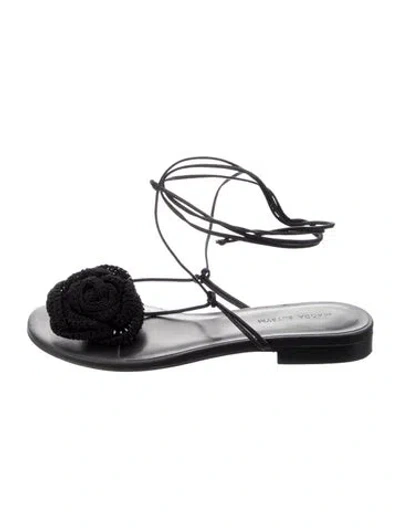 Pre-owned Magda Butrym Leather Sandals In Black/silver