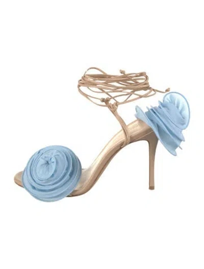 Pre-owned Magda Butrym Leather Sandals In Blue