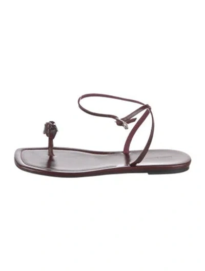 Pre-owned Magda Butrym Leather Sandals In Brown