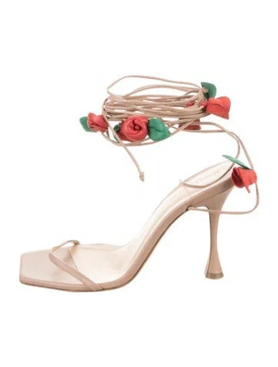 Pre-owned Magda Butrym Leather Sandals In Neutral